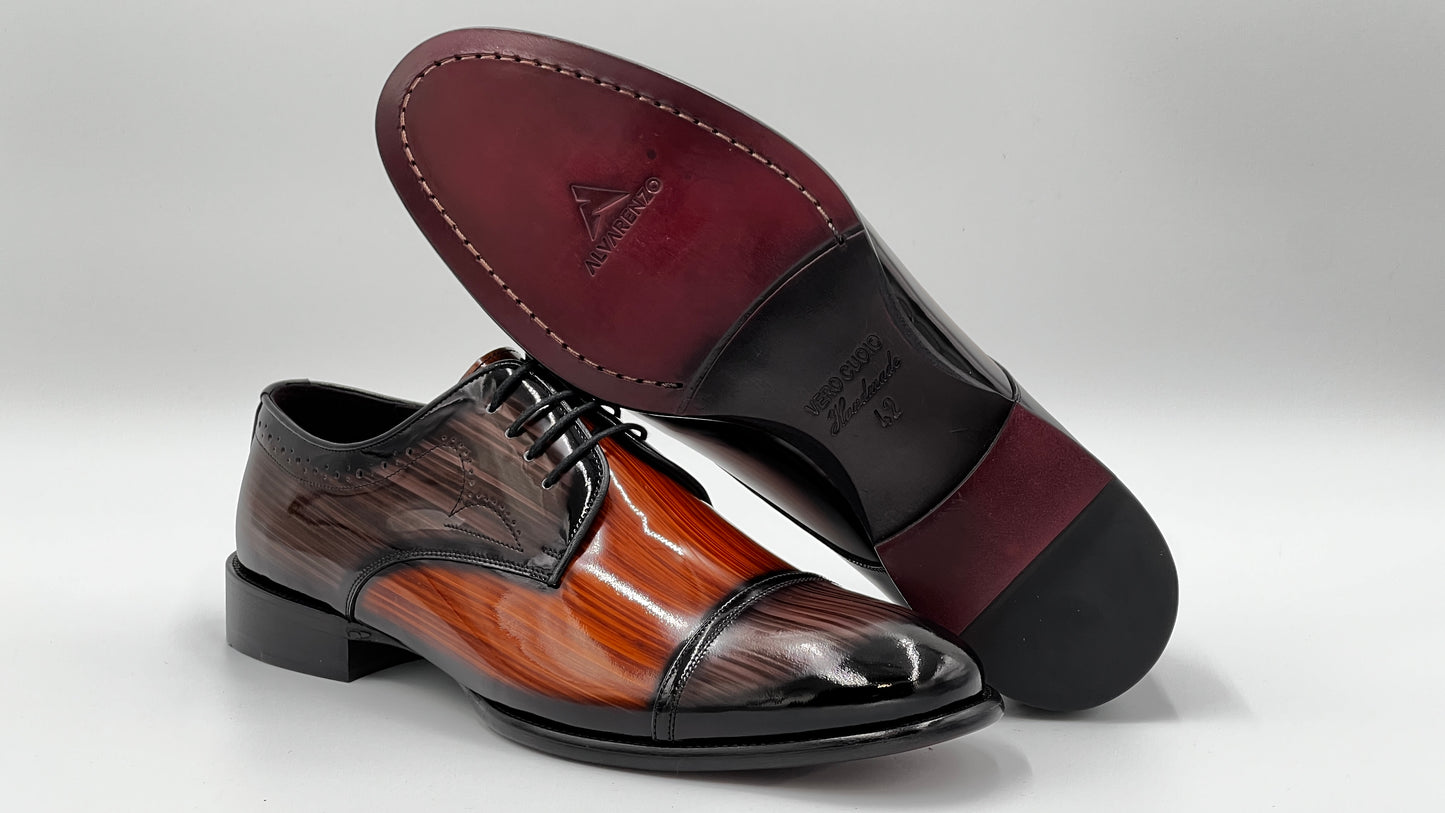MILA Handpaint Dual Color Oxford Leather Shoes