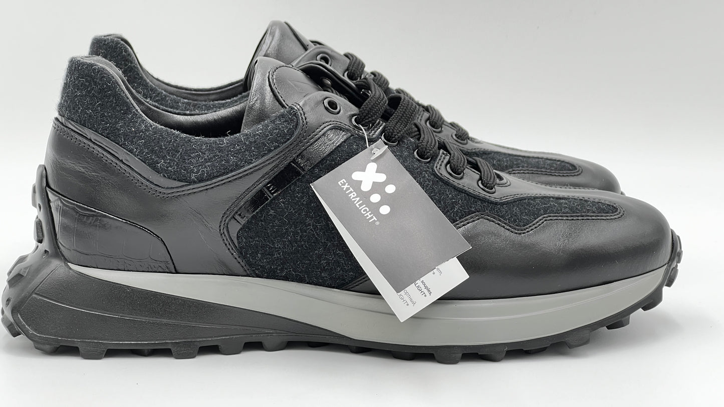 SOHO Extralight Base Sneaker Leather and Cashmere fabric Shoes