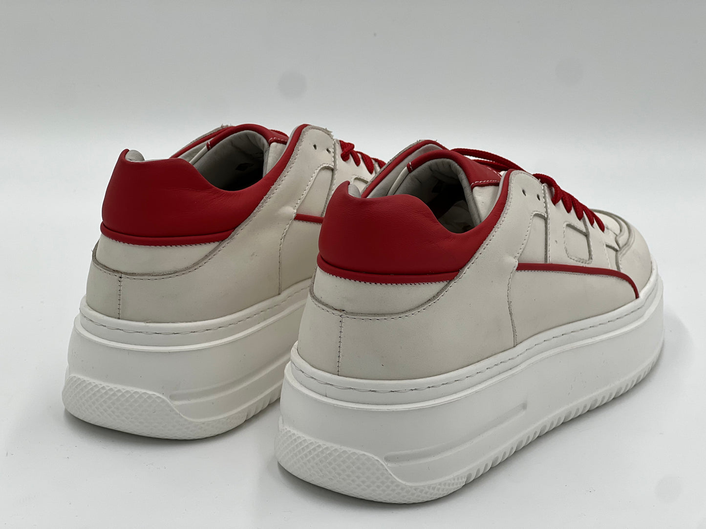 VONZ White Genuine Leather Sneaker Casual Shoes