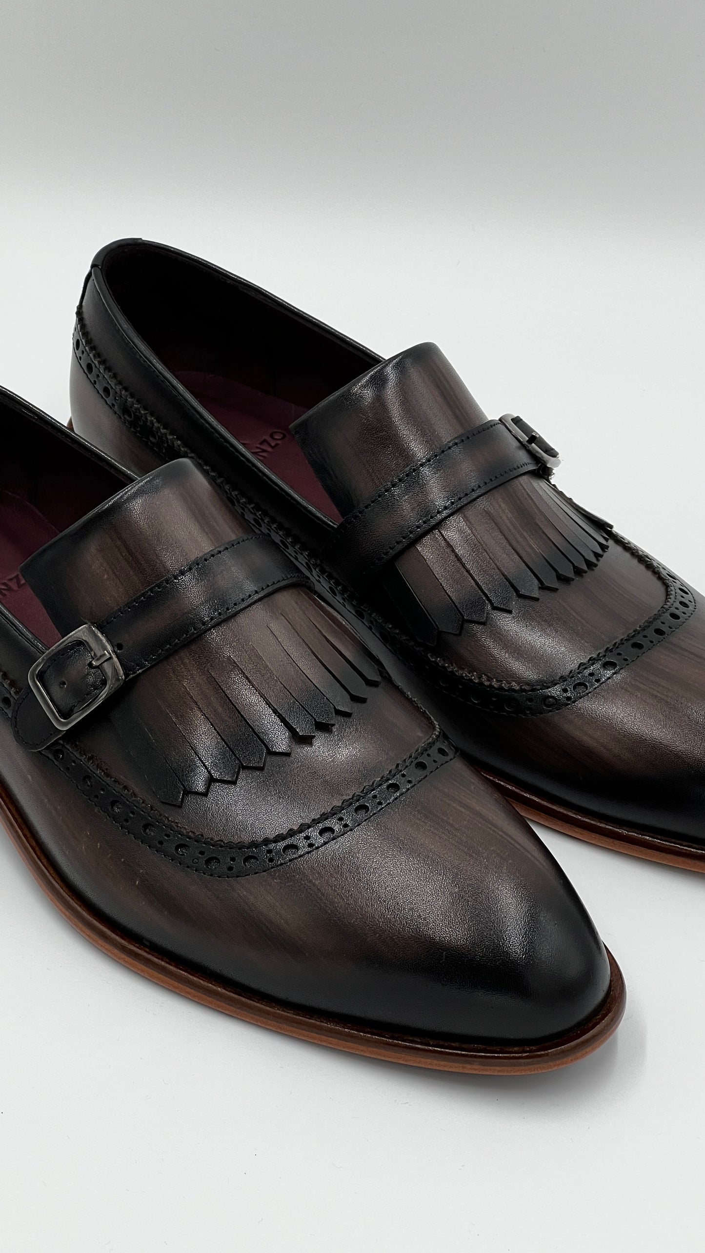 SMARK Handpaint Loafer Brown Leather Shoes