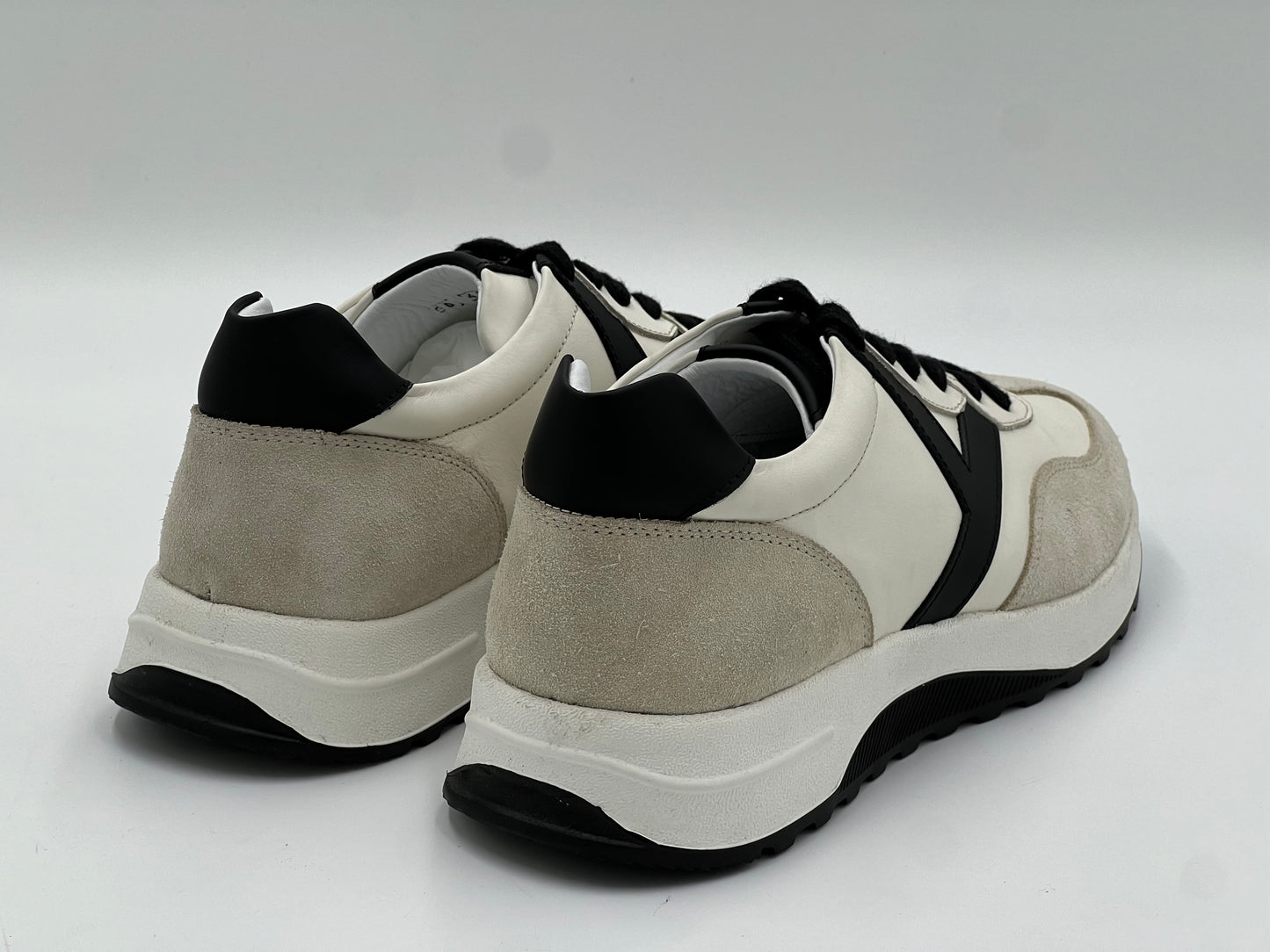 POKA White Genuine Leather Sneaker Casual Shoes