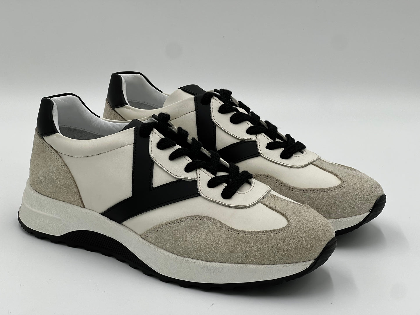 POKA White Genuine Leather Sneaker Casual Shoes