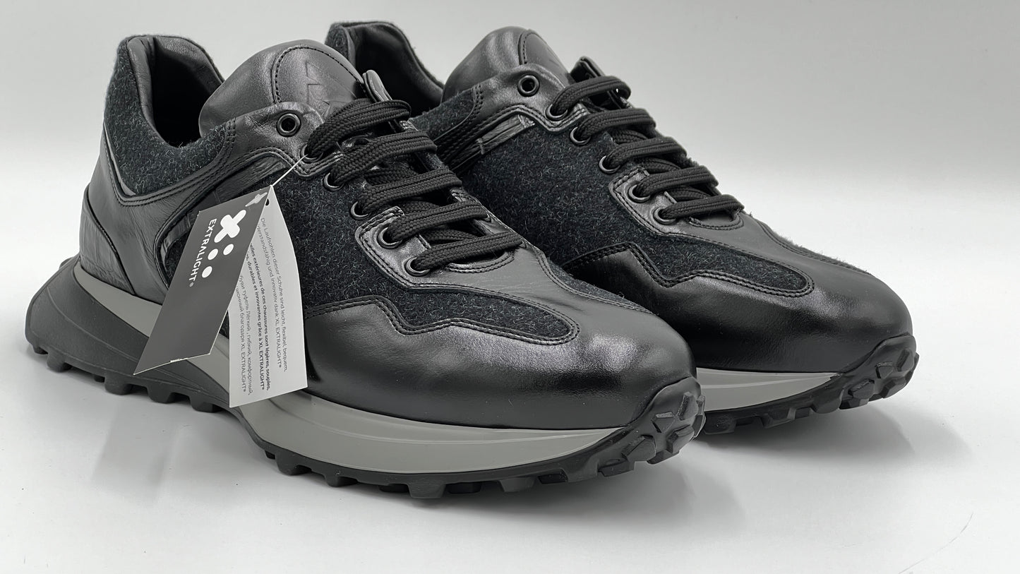 SOHO Extralight Base Sneaker Leather and Cashmere fabric Shoes