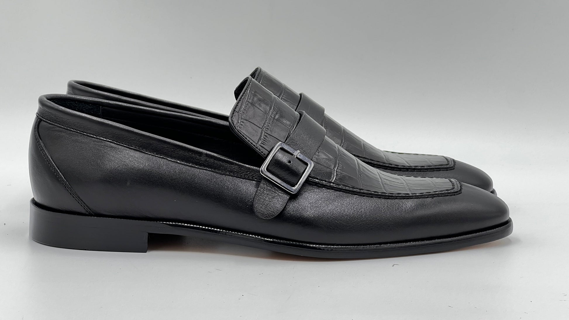 25065 Black Crocodile Print Men Dress Shoes – Alvarenzo shoes 25065 Black Crocodile Print Men Dress Shoes – Alvarenzo shoes