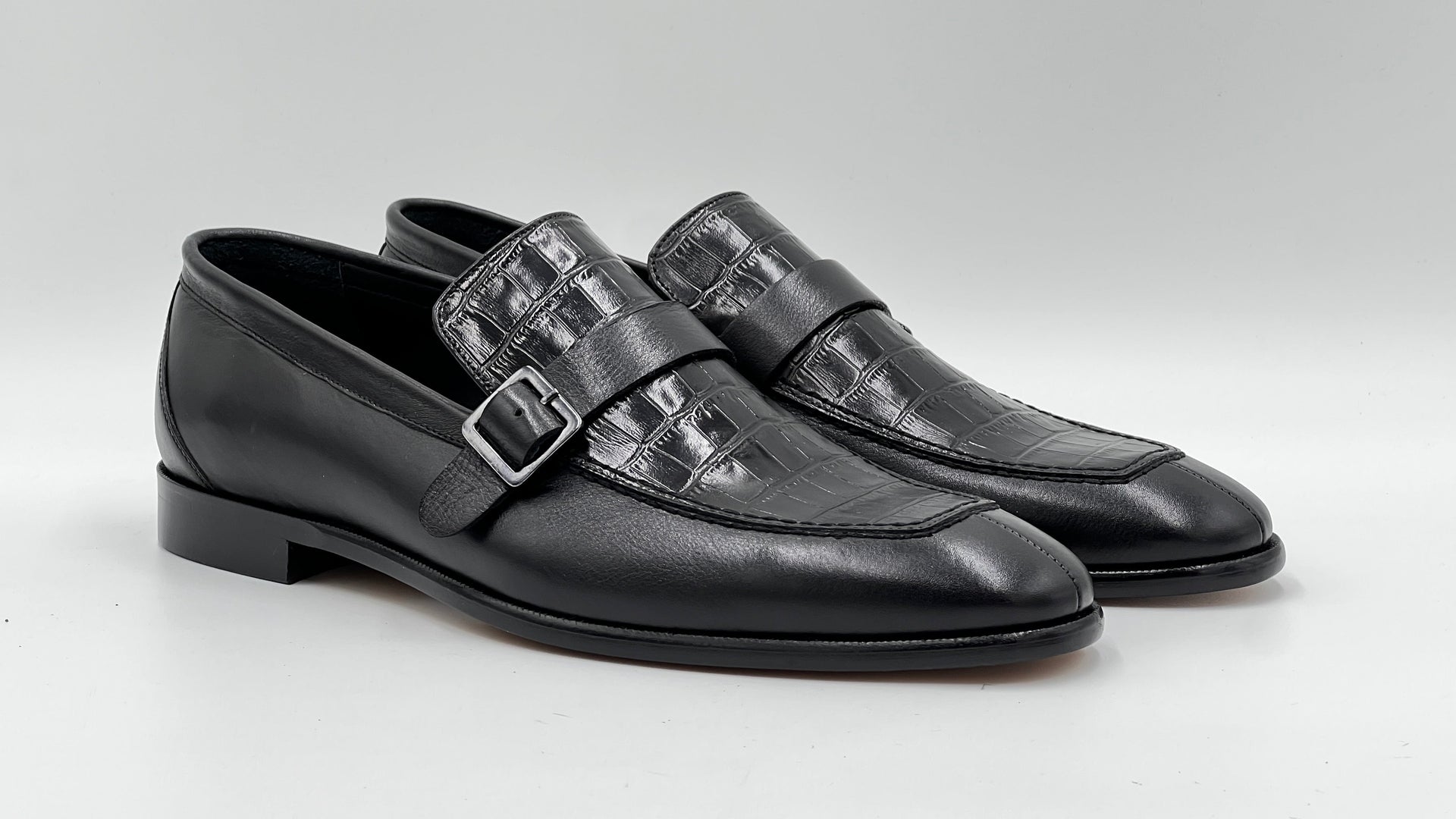 black male dress shoes 25065 Black Crocodile Print Men Dress Shoes – Alvarenzo shoes