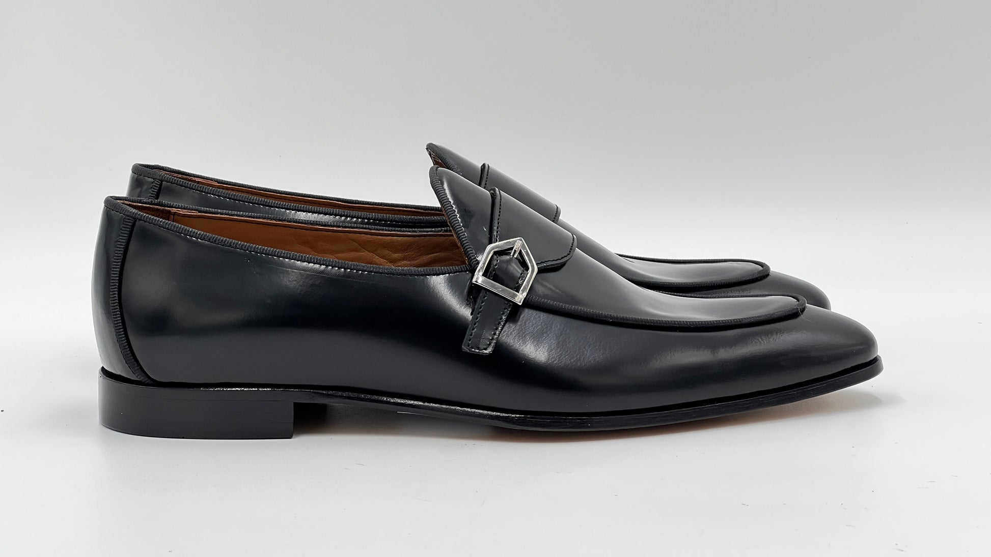 25100 Black Patent Leather Loafer Men Shoes - Alvarenzo shoes