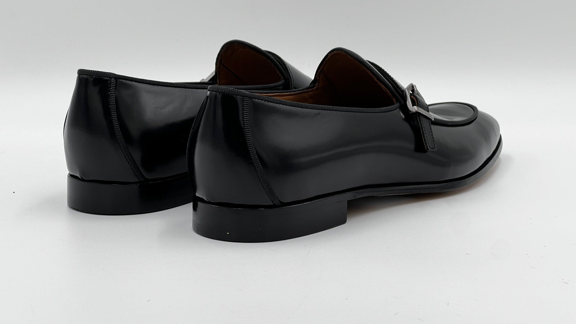25100 Black Patent Leather Loafer Men Shoes - Alvarenzo shoes