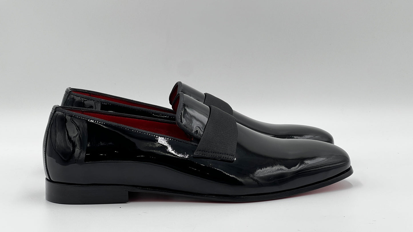 25156 Black Patent Leather Men Loafer Shoes - Alvarenzo shoes