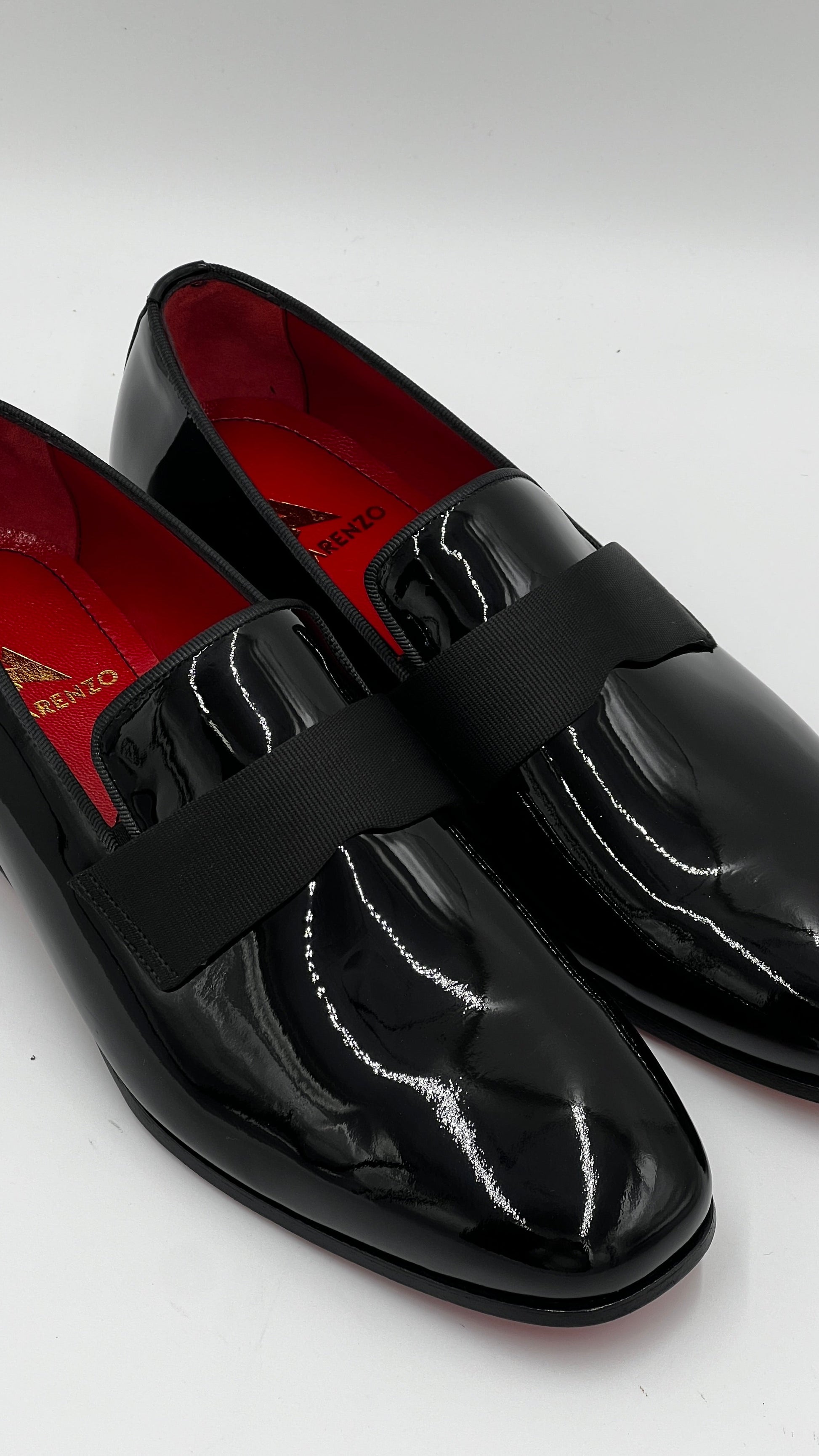 25156 Black Patent Leather Men Loafer Shoes - Alvarenzo shoes