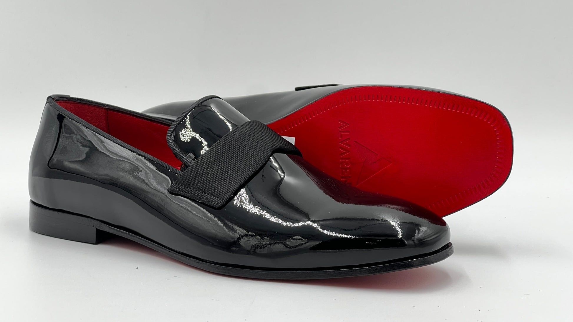 25156 Black Patent Leather Men Loafer Shoes - Alvarenzo shoes