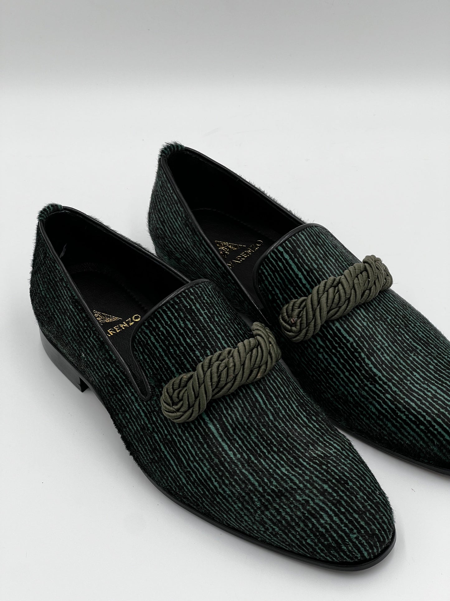 25168 Green Ponyhair Leather Loafer Men Shoes - Alvarenzo shoes