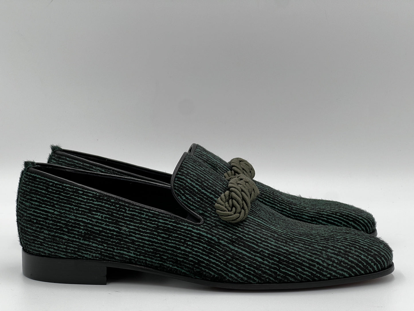 25168 Green Ponyhair Leather Loafer Men Shoes - Alvarenzo shoes