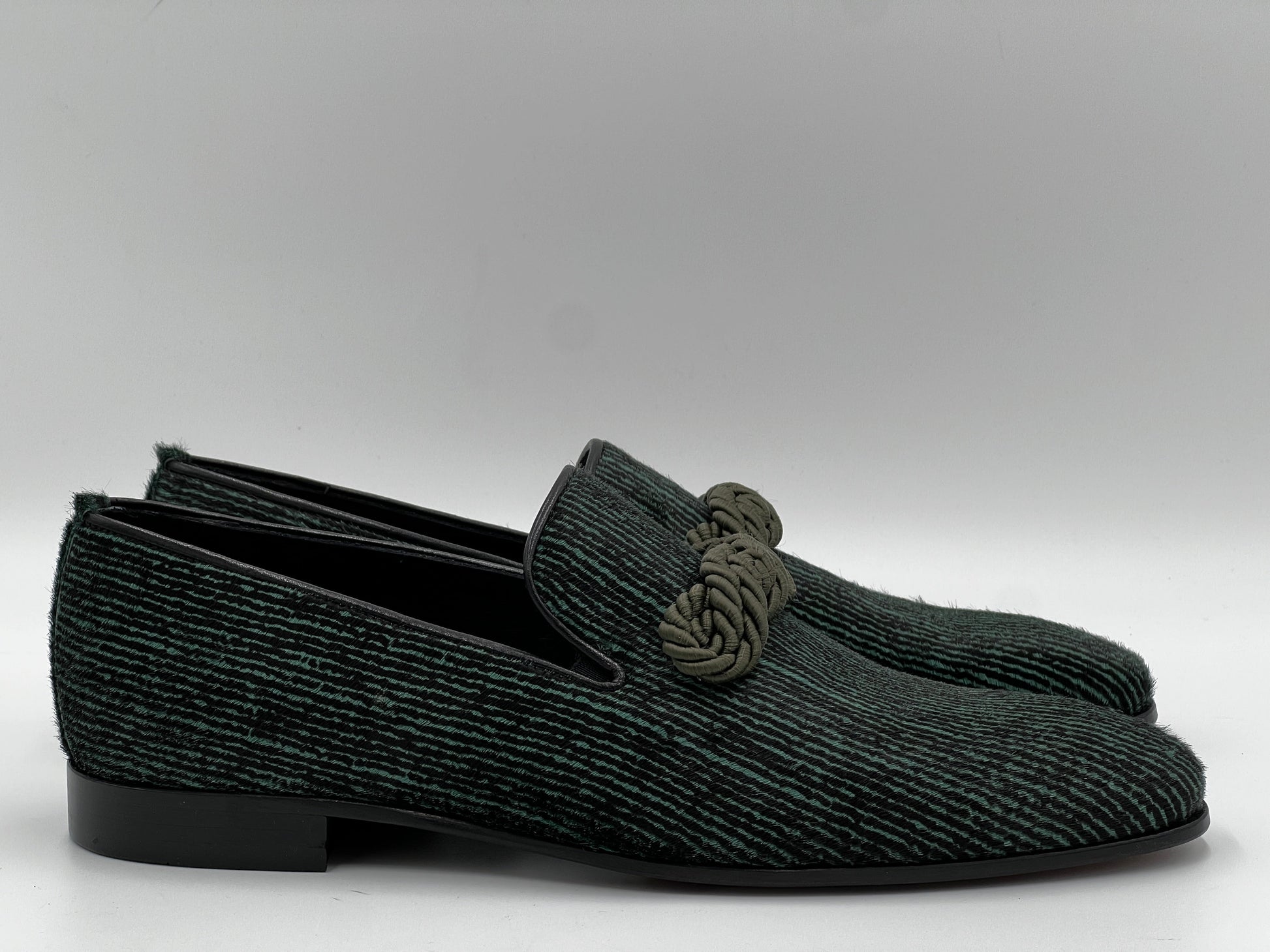 25168 Green Ponyhair Leather Loafer Men Shoes - Alvarenzo shoes