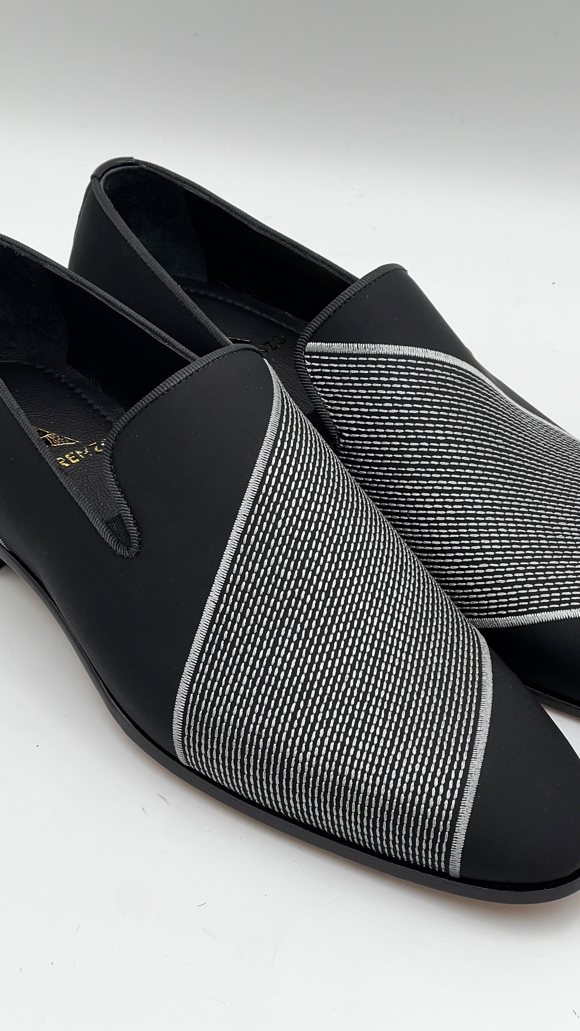 25177 Black Stretch Loafer Men Shoes - Alvarenzo shoes