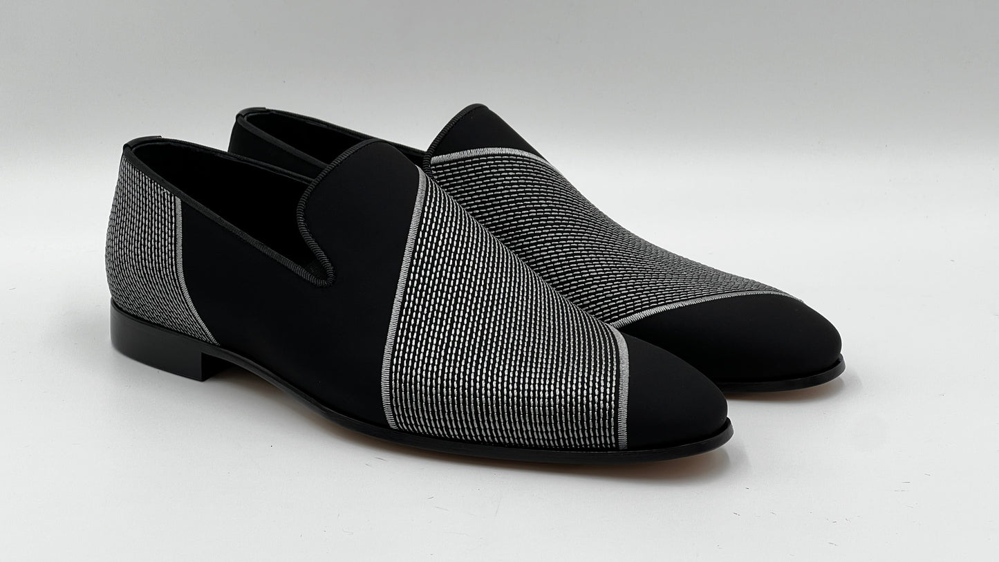 25177 Black Stretch Loafer Men Shoes - Alvarenzo shoes