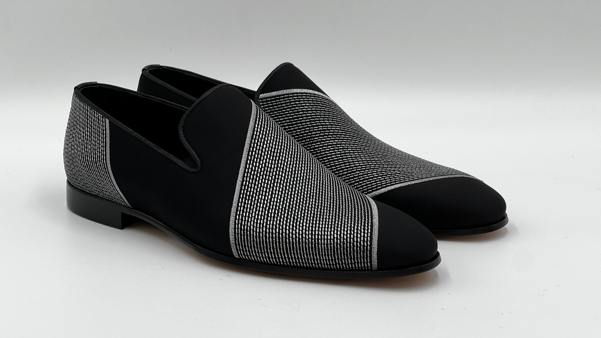 25177 Black Stretch Loafer Men Shoes - Alvarenzo shoes