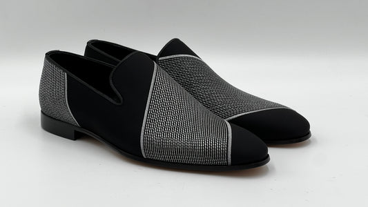 25177 Black Stretch Loafer Men Shoes - Alvarenzo shoes