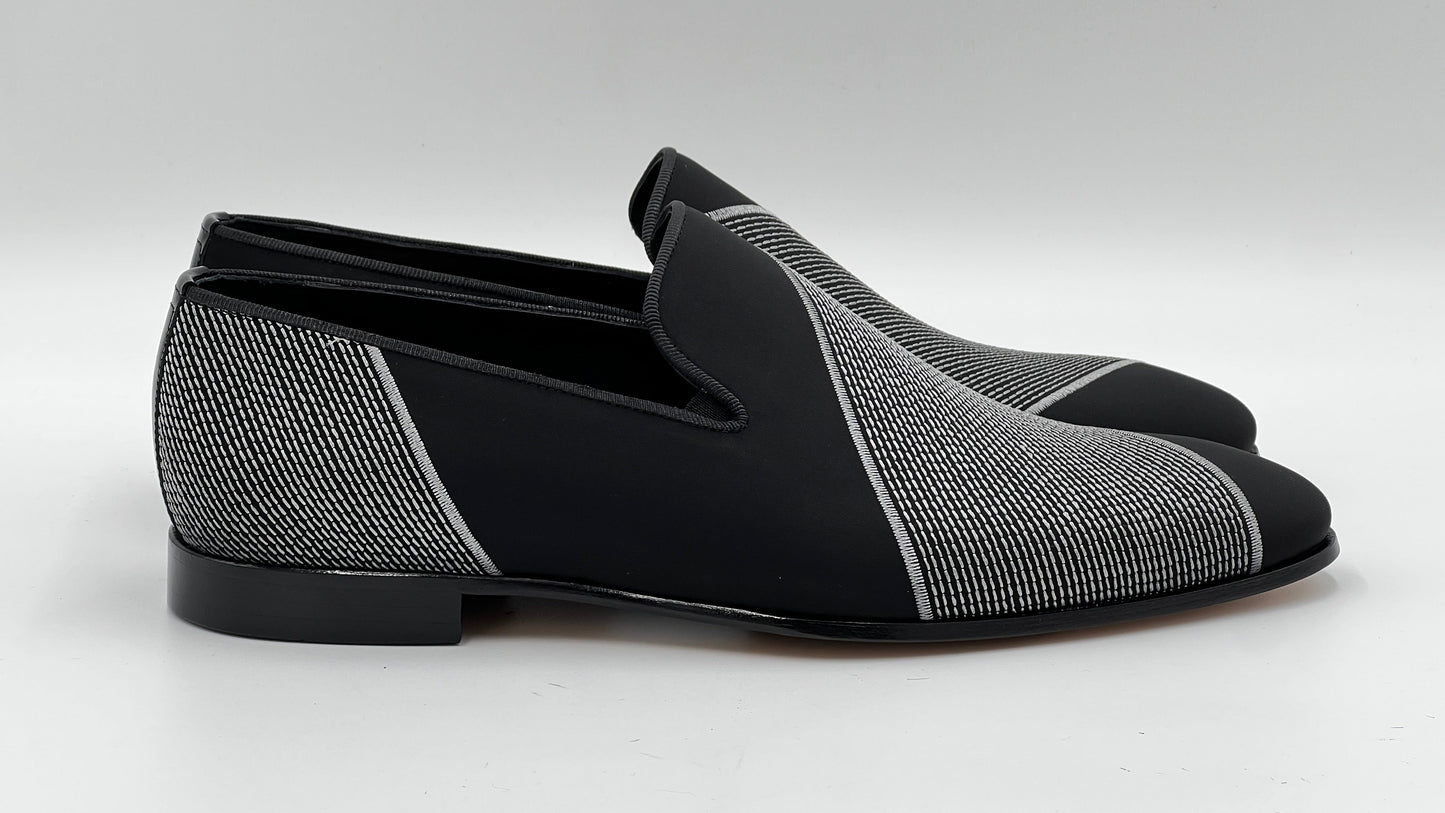 25177 Black Stretch Loafer Men Shoes - Alvarenzo shoes