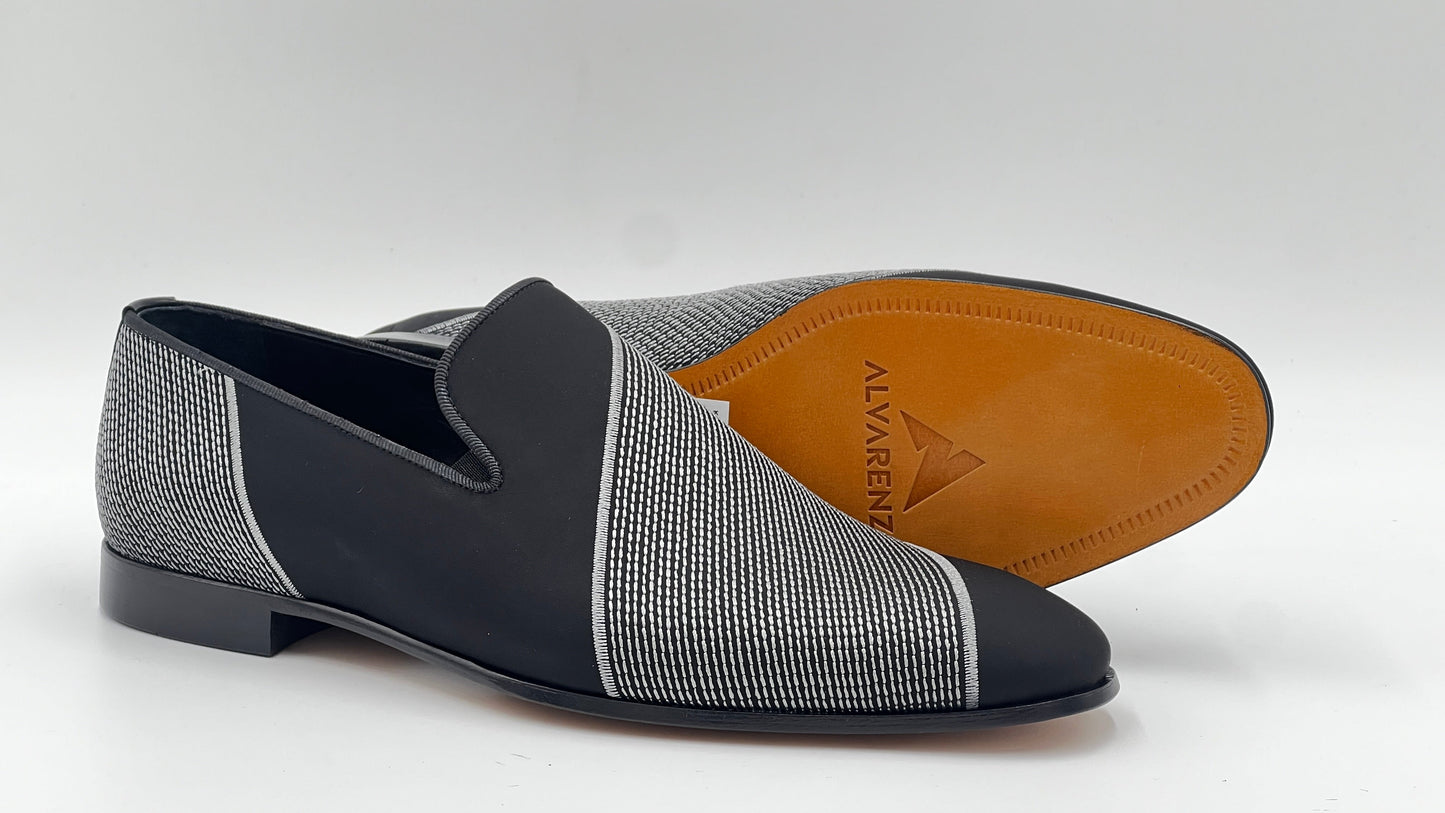 25177 Black Stretch Loafer Men Shoes - Alvarenzo shoes