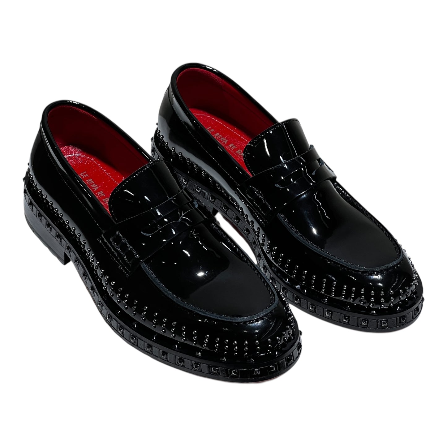 Salva Double Leather Red Sole Loafer
