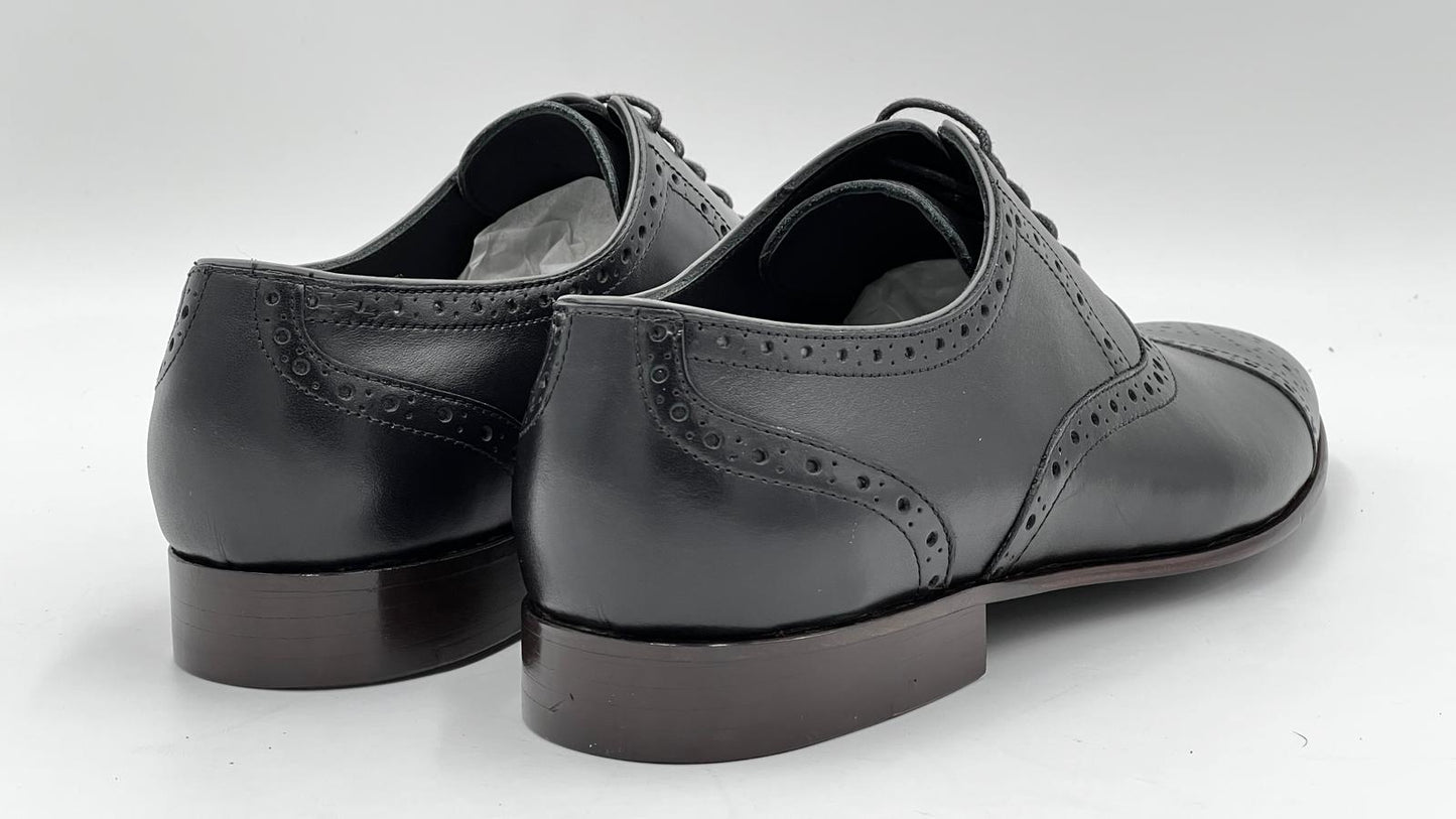 ALVCLS Black Classic Cap-Toe Oxford - Alvarenzo shoes