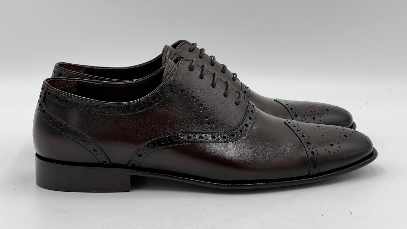 ALVCLS Coffee Brown Classic Cap-Toe Oxford - Alvarenzo shoes