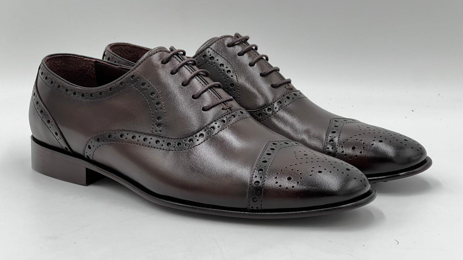 ALVCLS Coffee Brown Classic Cap-Toe Oxford - Alvarenzo shoes