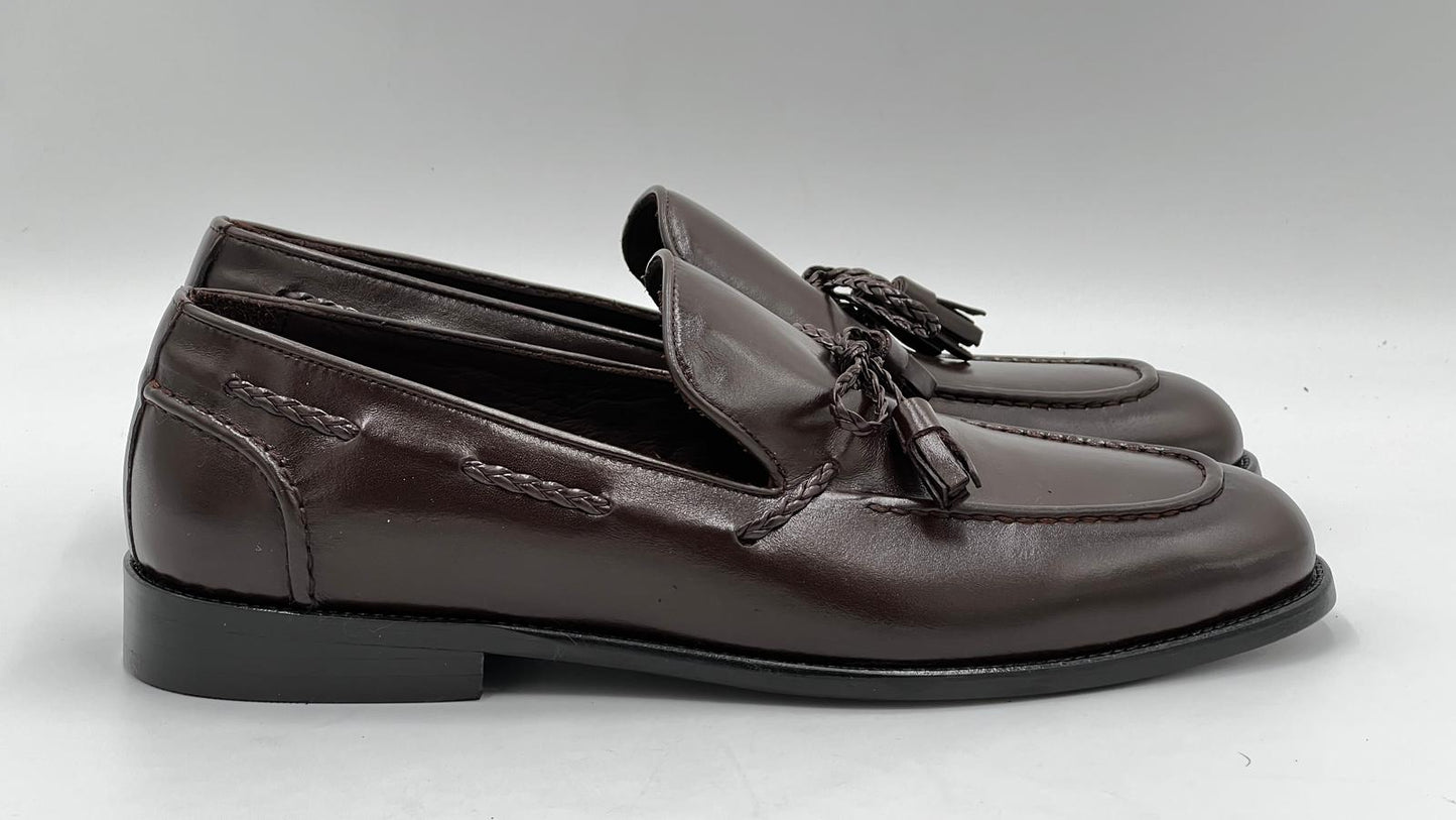 ALVTSL Brown Tassel Loafer - Alvarenzo shoes