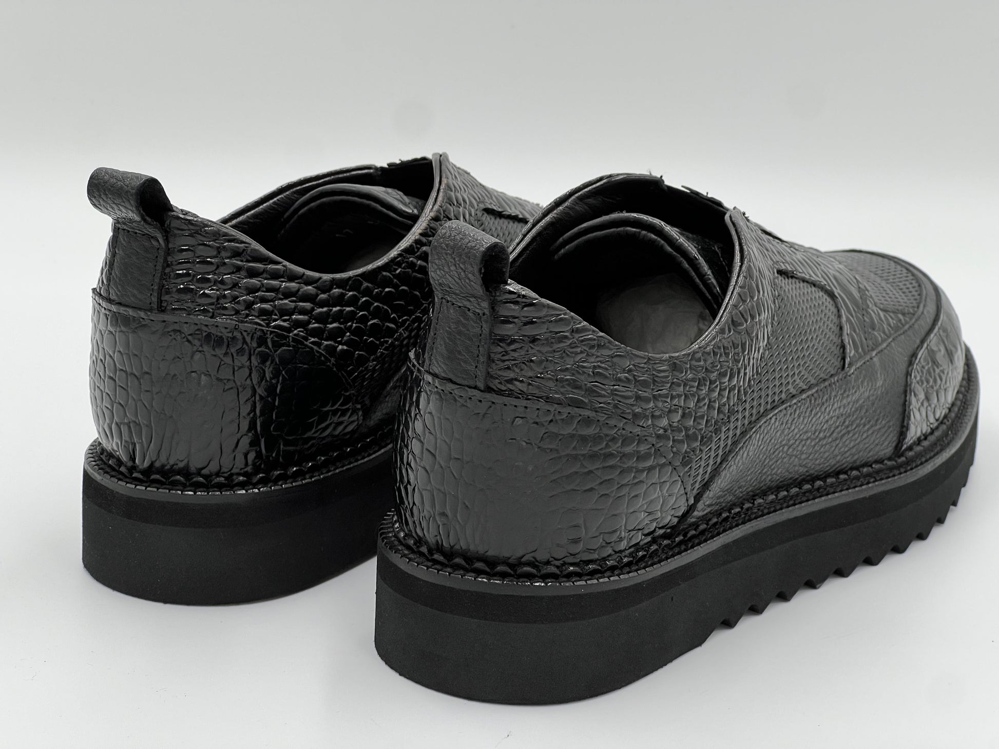 BUMELO Patterned Men's Leather Casual Shoes - Alvarenzo shoes