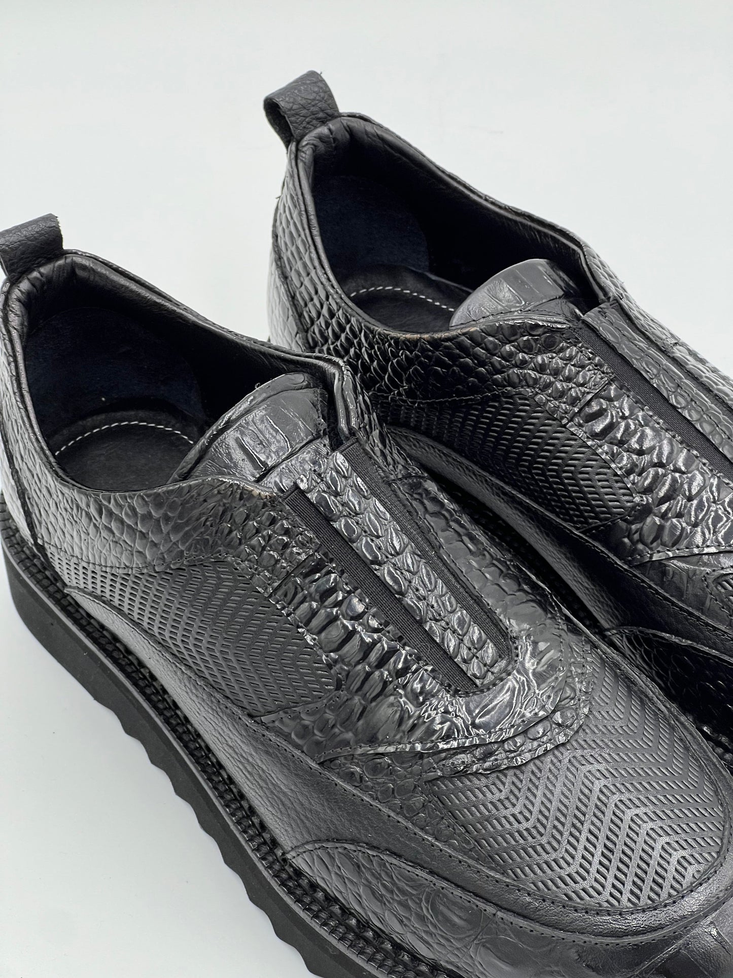 BUMELO Patterned Men's Leather Casual Shoes - Alvarenzo shoes