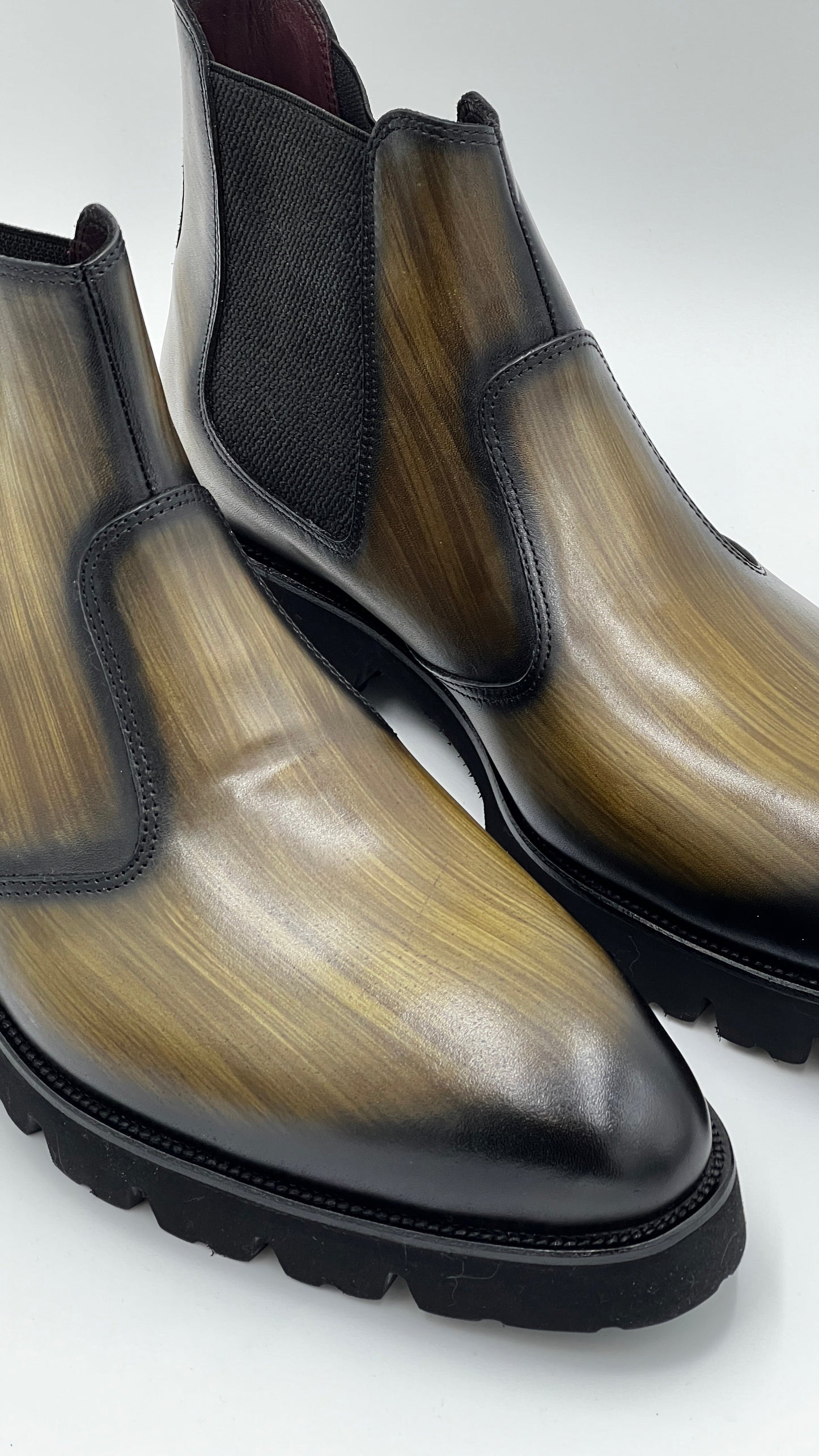 CAVA Handpaint Chelsea Boots Leather Shoes - Alvarenzo shoes