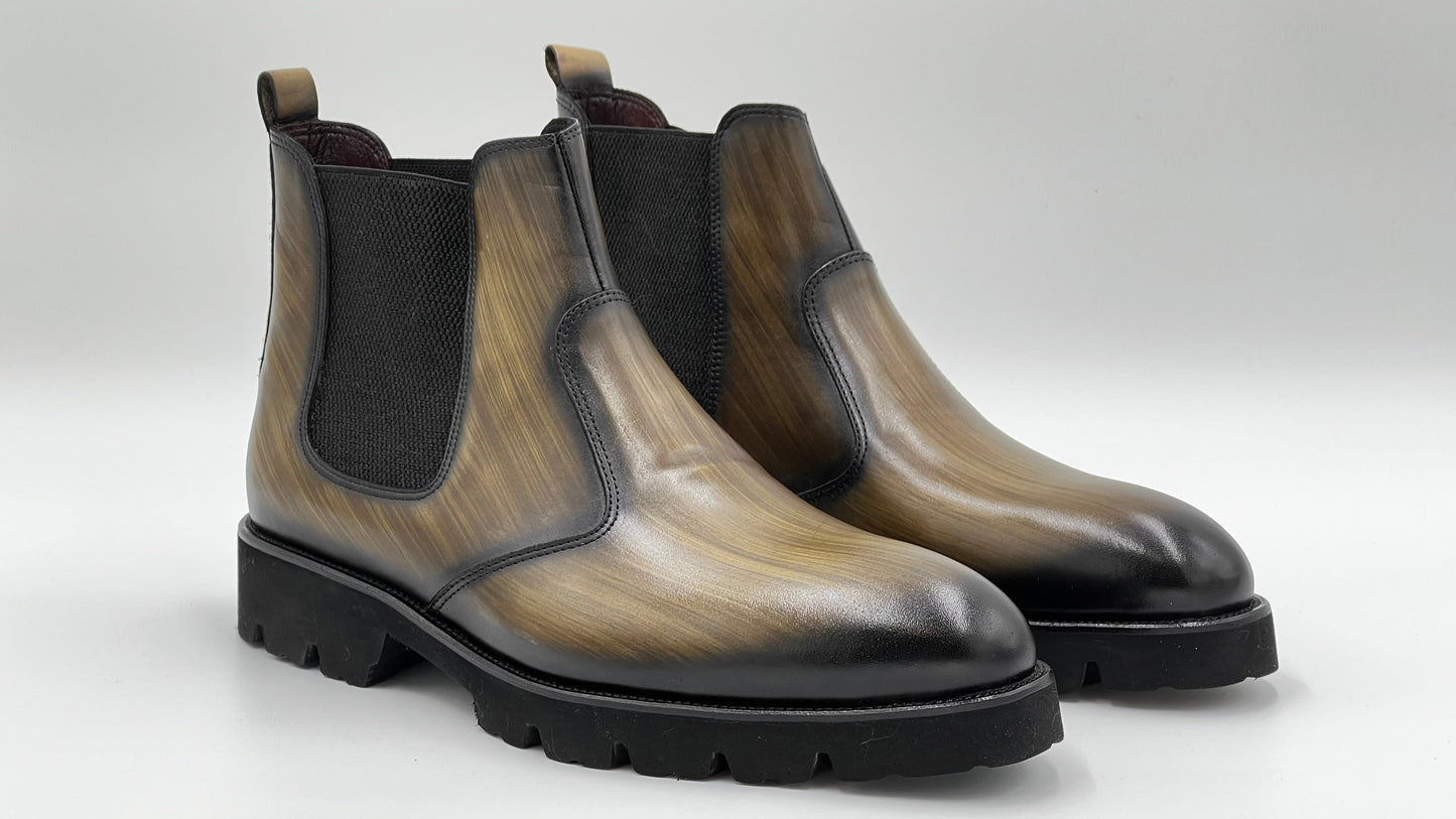 CAVA Handpaint Chelsea Boots Leather Shoes - Alvarenzo shoes