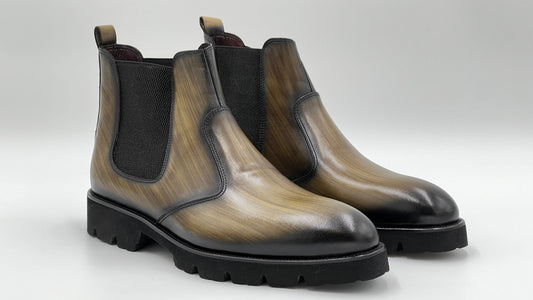 CAVA Handpaint Chelsea Boots Leather Shoes - Alvarenzo shoes