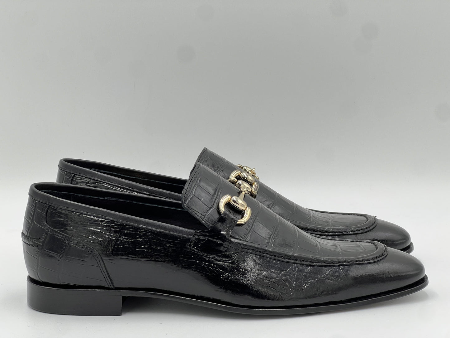 E23AY239 Genuine Leather Loafer — Black - Alvarenzo shoes