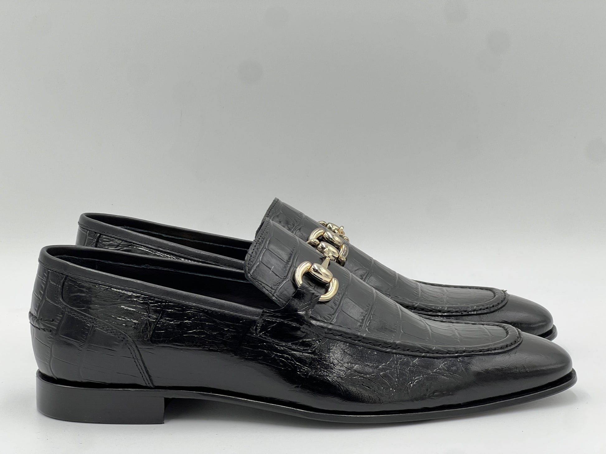 E23AY239 Genuine Leather Loafer — Black - Alvarenzo shoes