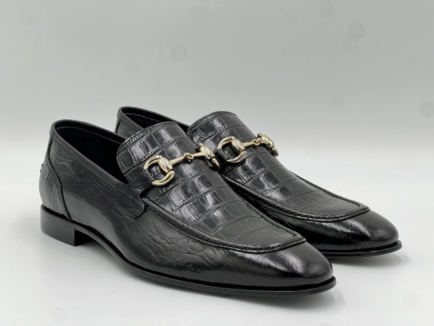 E23AY239 Genuine Leather Loafer — Black - Alvarenzo shoes