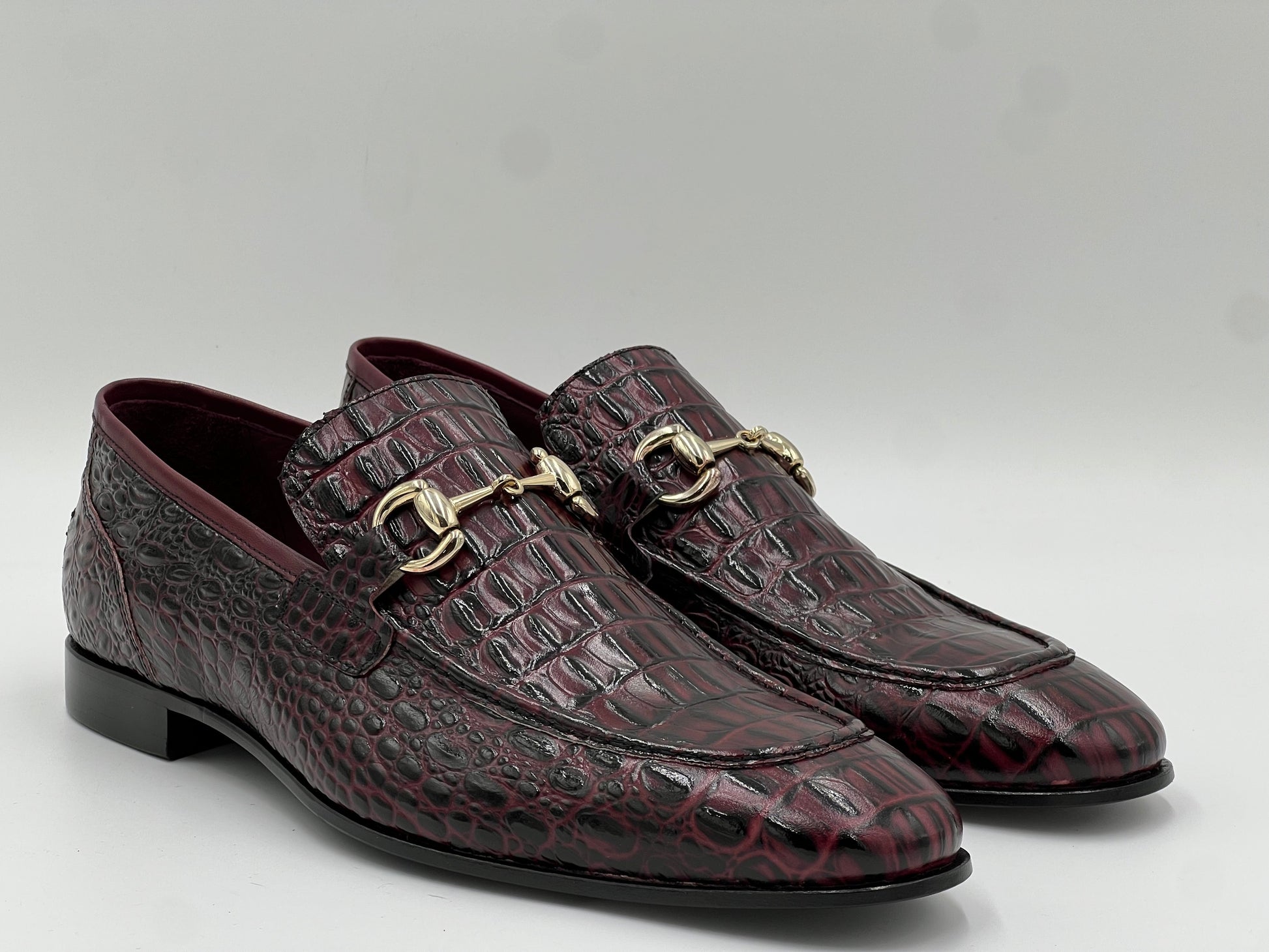 E23AY239 Genuine Leather Loafer — Burgundy - Alvarenzo shoes