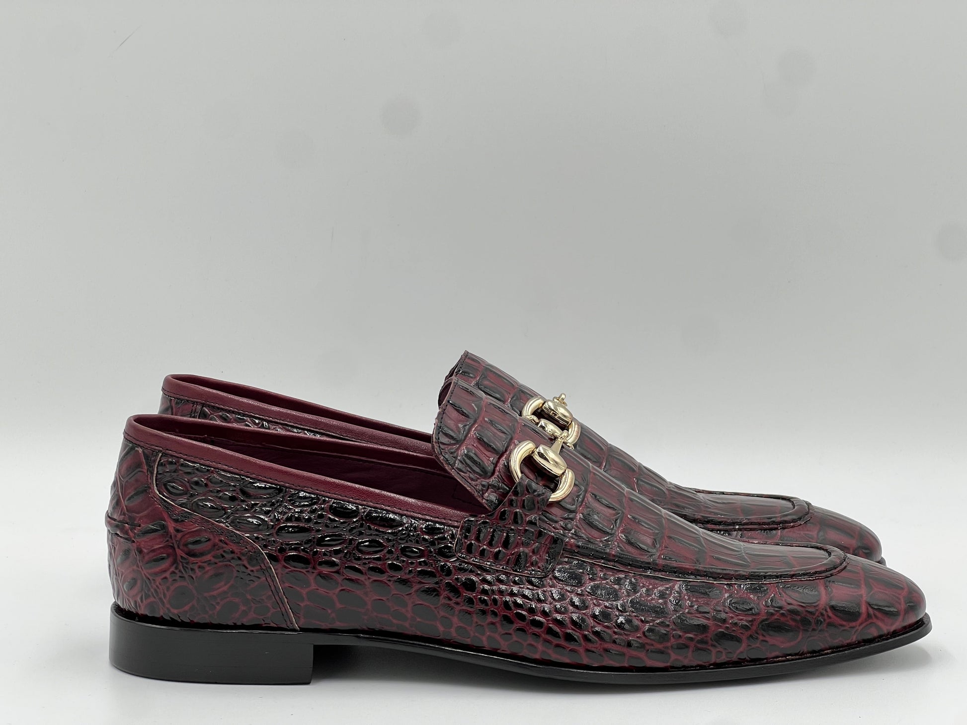 E23AY239 Genuine Leather Loafer — Burgundy - Alvarenzo shoes
