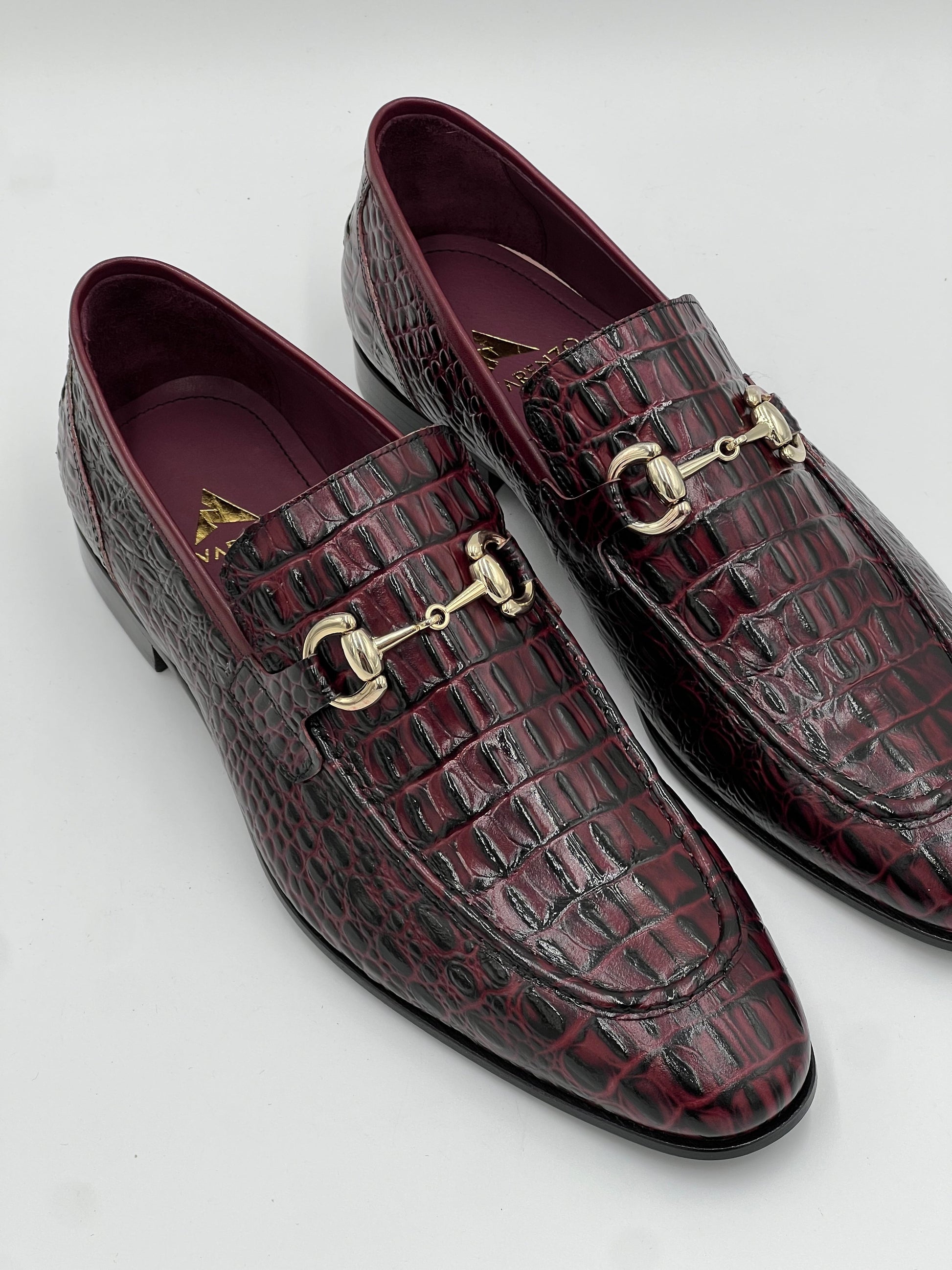 E23AY239 Genuine Leather Loafer — Burgundy - Alvarenzo shoes