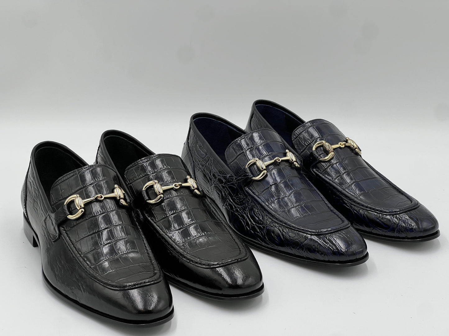 E23AY239 Genuine Leather Loafer — Navy - Alvarenzo shoes