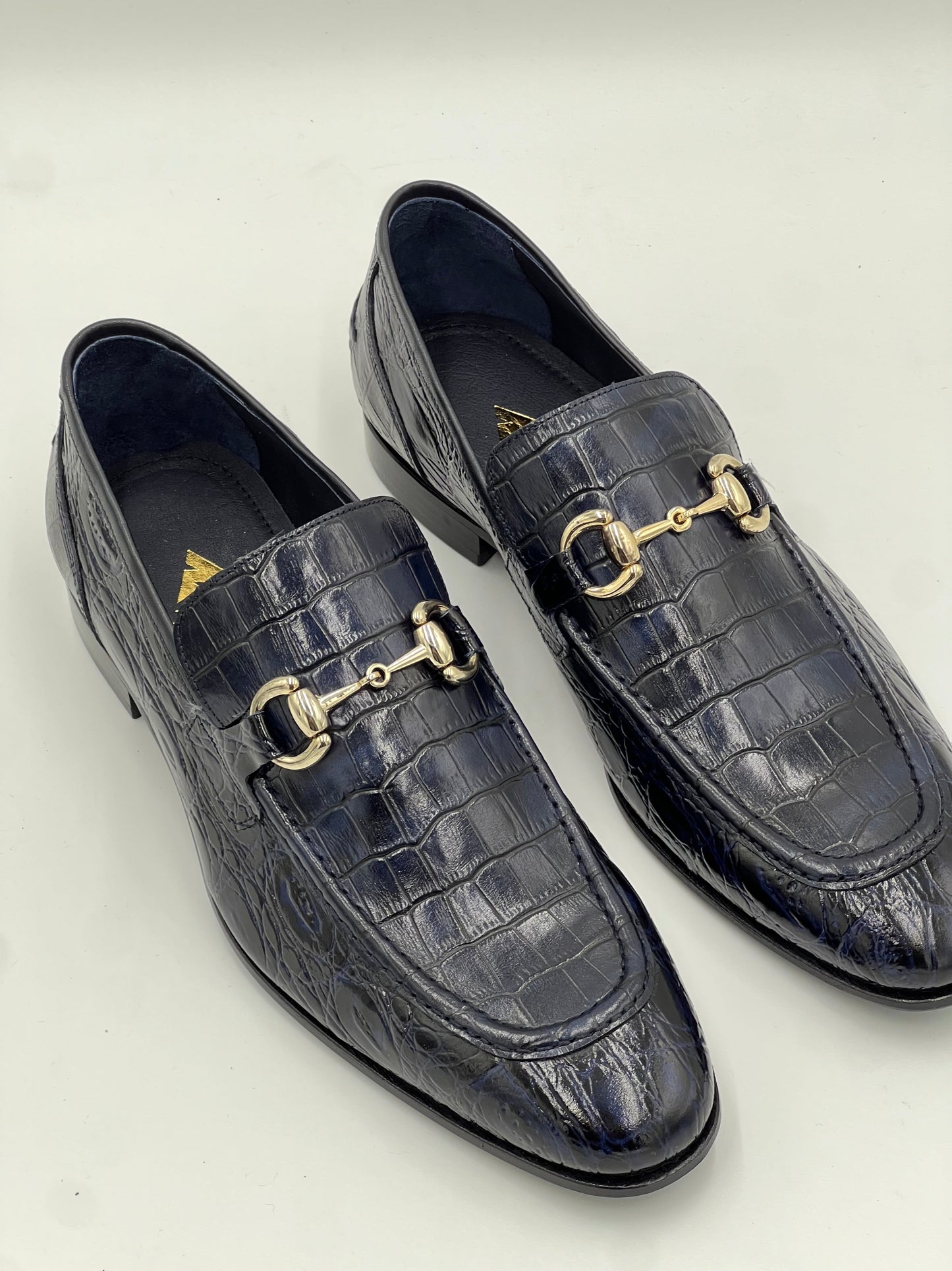 E23AY239 Genuine Leather Loafer — Navy - Alvarenzo shoes