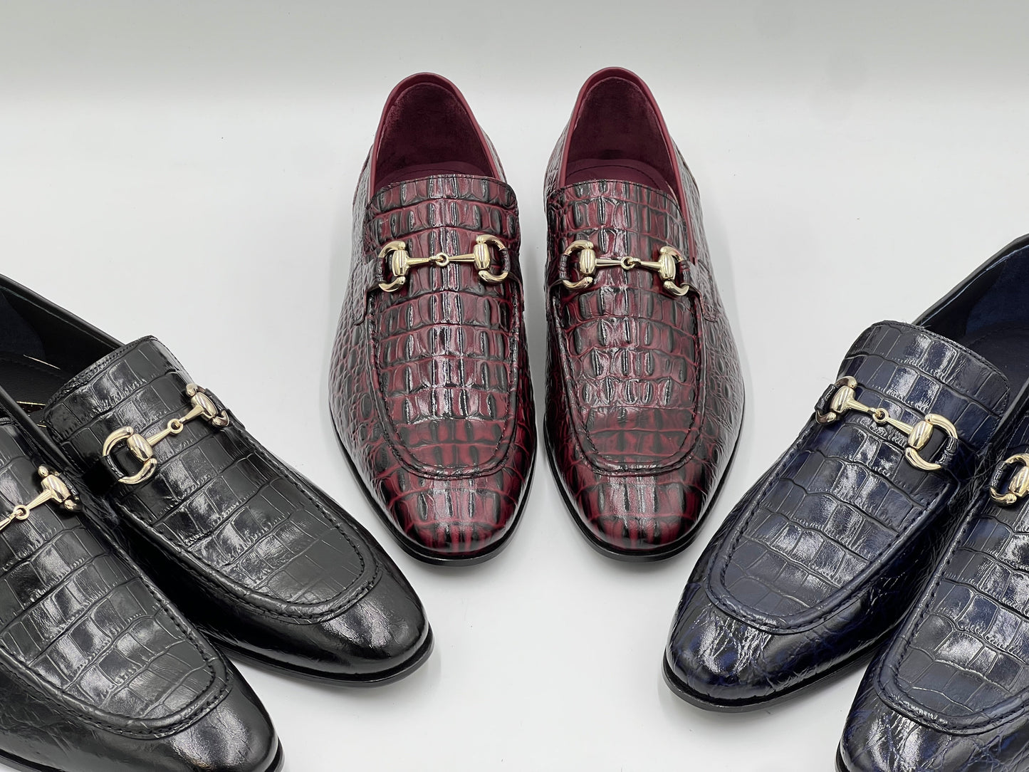 E23AY239 Genuine Leather Loafer — Navy - Alvarenzo shoes