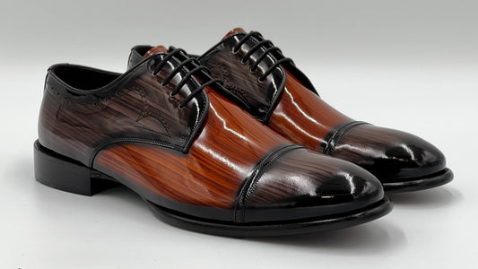 MILA Handpaint Dual Color Oxford Leather Shoes - Alvarenzo shoes