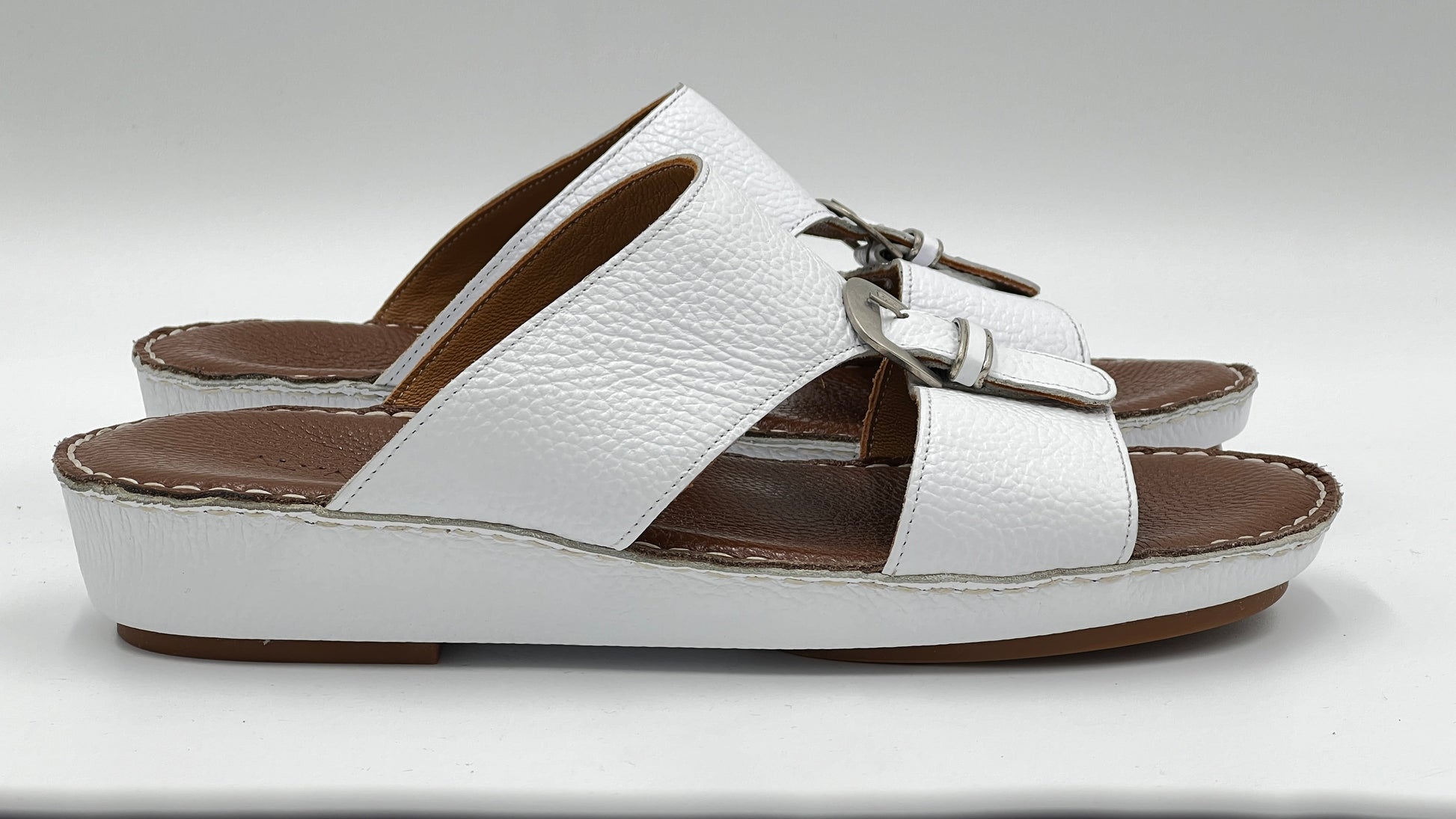 SAND HandKnitting Soft Whıte Leather Slipper - Alvarenzo shoes